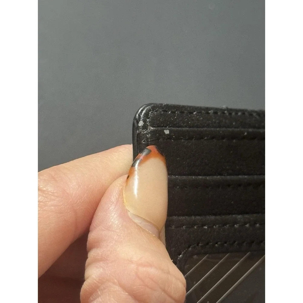 Y2K Billabong Black Faux‎ Leather Skull Wallet